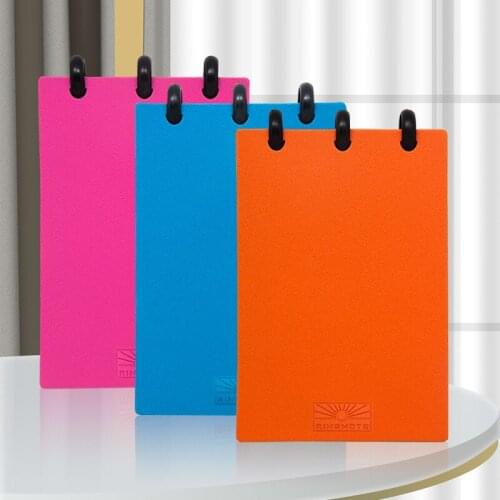 Fromtheon Mushroom Hole Mini Notebook A7 Note Book Disc Rings Binder Loose Leaf Spiral Notepad Portable Pocket Book Stationery