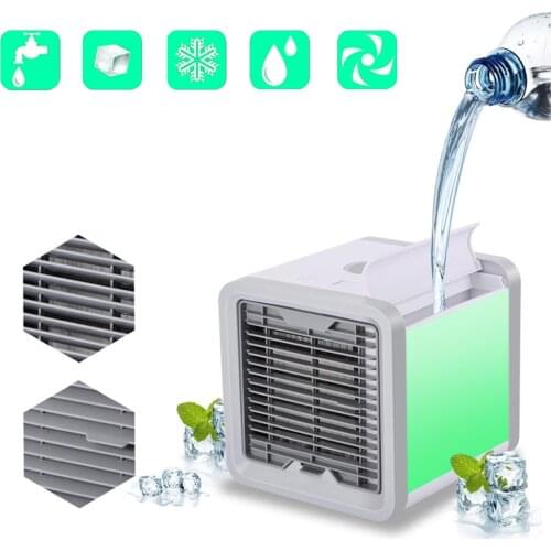 Usb Mini Air Conditioner Adjustable Fans Portable Desk Fans Small Humidifier Purifier Cooling Desktop Home Office Bedroom