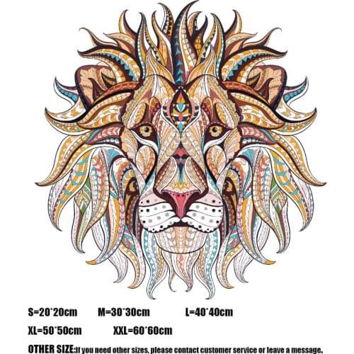 Three Ratels wall sticker art custom Mysterious colorful lion wall stickers for kid s art for bedroom wall sticker decals