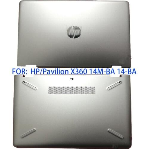 New Original LCD Rear Back Cover for HP Pavilion X360 14-BA Bottom Base Case 924269-001 924273-001 Silver