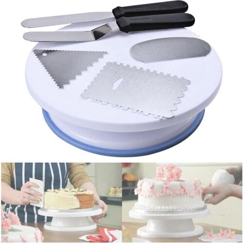 10.83 Inch Plastic Cake Rotary Table Set DIY Pastry accessories Cake Stand Cake Turntable Rotating Cake Decorating Baking Tool