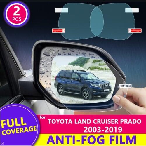 Full Cover Anti Fog Rainproof Film for Toyota Land Cruiser Prado 150 90 J90 J150 2003-2019 Rearview Mirror Protective Film 2018