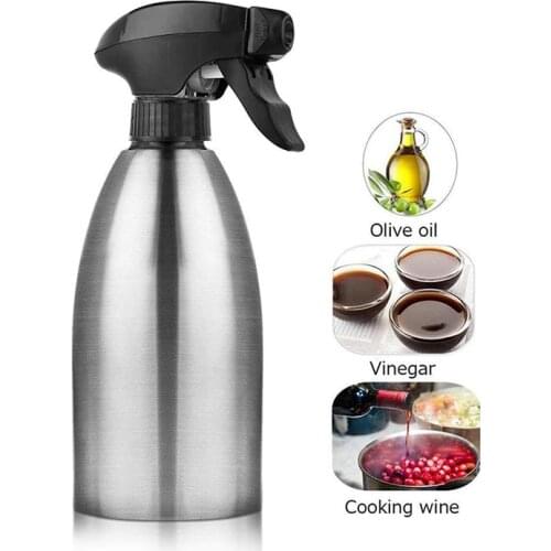 500ml Oil Sprayer Stainless Steel Olive Pump Spray Bottle BBQ Cooking Spray Bottle Gravy Boats Kitchen Gadget Accessories
