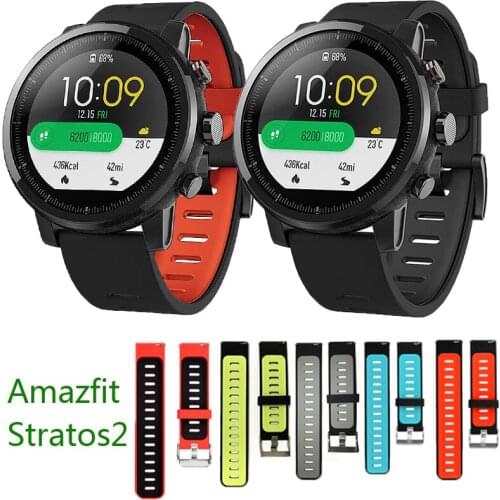 Huami Amazfit Stratos 2 2S 3 band smart watch strap Breathe Silicone bands soft belt for samsung gear s3/galaxy watch 46mm bands