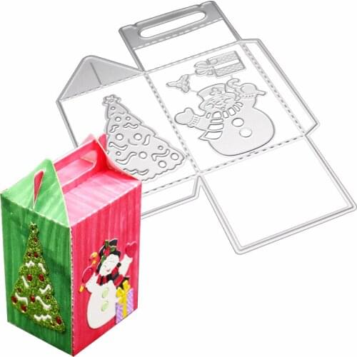 Scrapbook paper craft Gift Candy Bag Metal Cutting Dies Christmas Gift Box DIY Paper Embossing Christmas Ornaments Decorative