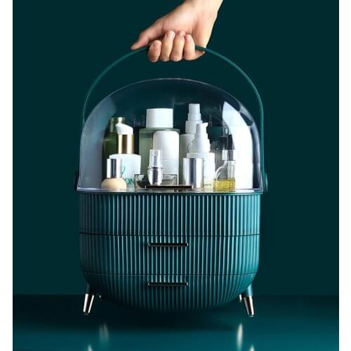 European Style Cosmetic Skin Care Product Storage Box Light Luxury Dressing Table Desktop Modern Minimalist Cosmetic Storage
