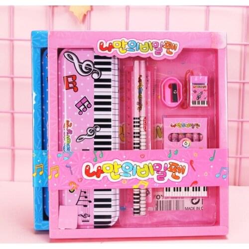 Yisuremia Cartoon Kawaii Pencil Case Crayon Ruler Earser Sharpener 12 In 1 Stationery Set For Boy Girls Kids Gift School Student