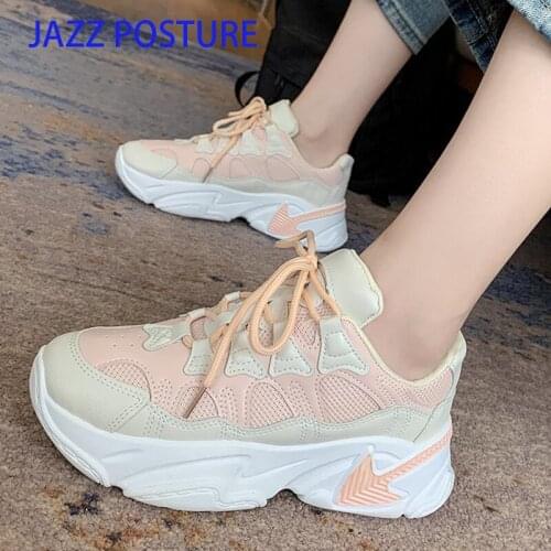 2021 Platform Spring Lady Sneakers Women Shoes Fashion Female black Sneakers with High Sole Shoes Women High Top Chunky Sneaker