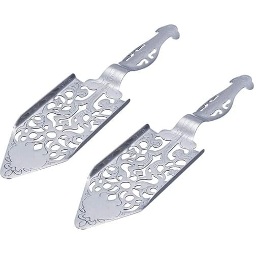 2 Pieces Absinthe Spoons, Stainless Steel Absinthe Cocktails Spoon Making Kit Gothic Absinthe Fountain Spoon Dripper