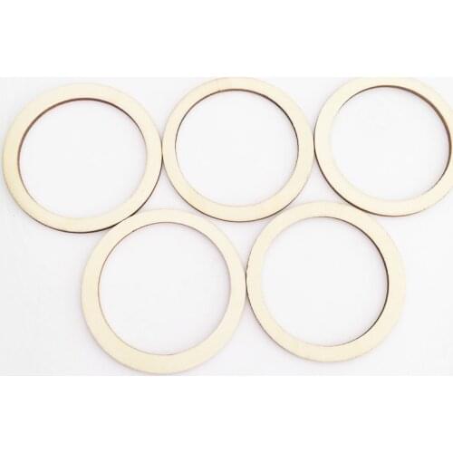 20pcs 6cm Unfinished Wood Pieces Wooden Round Circle Cutouts Natural Craft Wood for Home Decoration, DIY Supplies