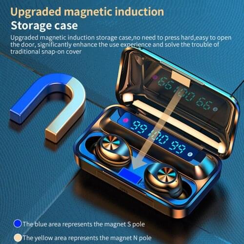 2020 Wireless Bluetooth Headphone Waterproof 9D Stereo Sports Earbuds TWS Bluetooth 5.0 Earphone Headsets With Mic Charging Case