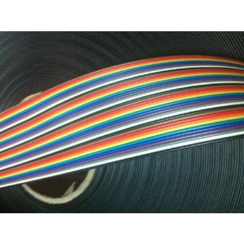 5M 40 Flat Color Rainbow Ribbon Cable wire Rainbow Cable, 40P colored cable IN STOCK
