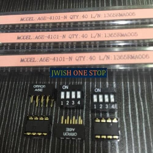 A6E-4101-N Dial Switch 4-Bit A6e Direct Plug Gold-Plated Feet Flat Dial 2.54mm