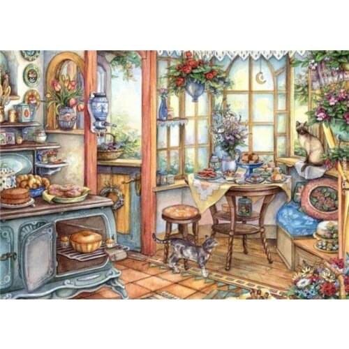 DIY Diamond Painting square&round Diamond Embroidery new picture Painting rhinestones mosaic pattern Kitchen decoration