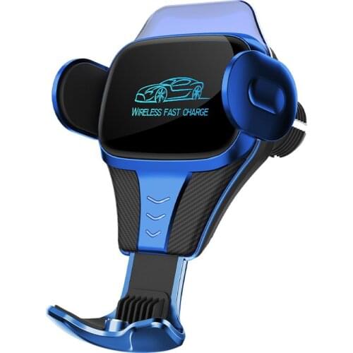 K6S 15W Wireless Car Charger Automatic Clamping Fast Charging Phone Holder Mount Car for iPhone 11 Huawei Samsung Smart Phones