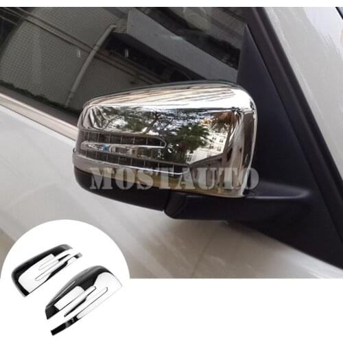 For Benz E Class Coupe W207 C207 ABS Side Rearview Mirror Frame Cover 2009-2016 2pcs Car Accessories Interior Car Decor Car Trim