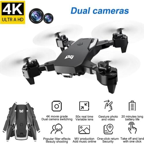 4k Dual Camera RC Drone Headless Mode Altitude Hold RC Helicopter One Button Return Mini Drone Toy For Kids rc Quadcopter