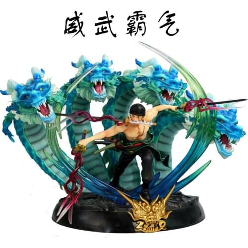 Action Figure One PieceFigure Manga Zoro Figurine Anime Tornado Four-headed Dragon Black Pearl Childrens Toys