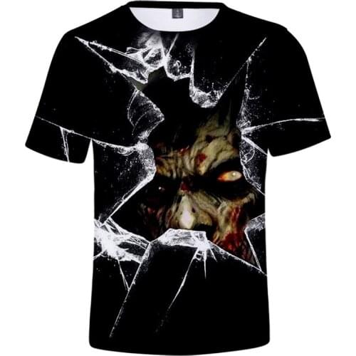 Summer Fashion 3D Terror Pattern Men t-shirt New Casual Cool Style Print T-shirt Personality Hip Hop t-shirts with short sleeves