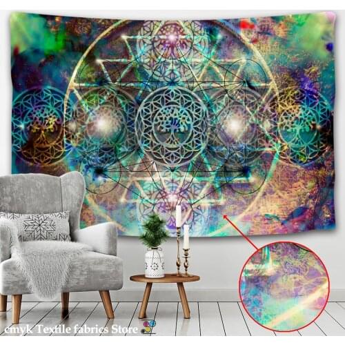 India Mandala Tapestry Wall Hanging Boho Decor Wall Cloth Tapestries Psychedelic Hippie Night Moon Tapestry Mandala Wall Carpet