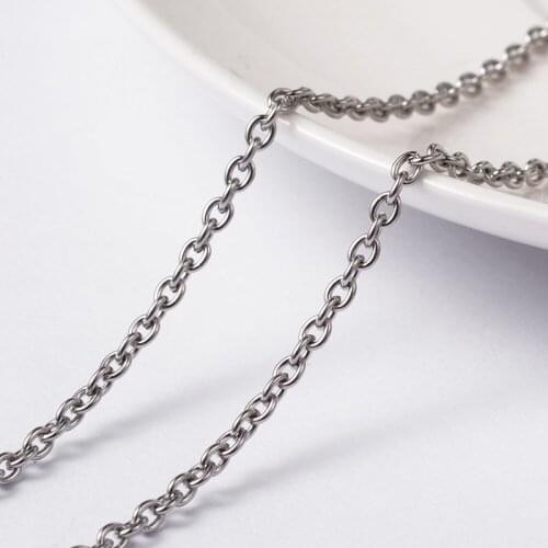 3x2x0.6mm 304 Stainless Steel Metal Cross Chains for Jewelry Making DIY Findings, Gunmetal, 3x2x0.6mm; about 20m/roll