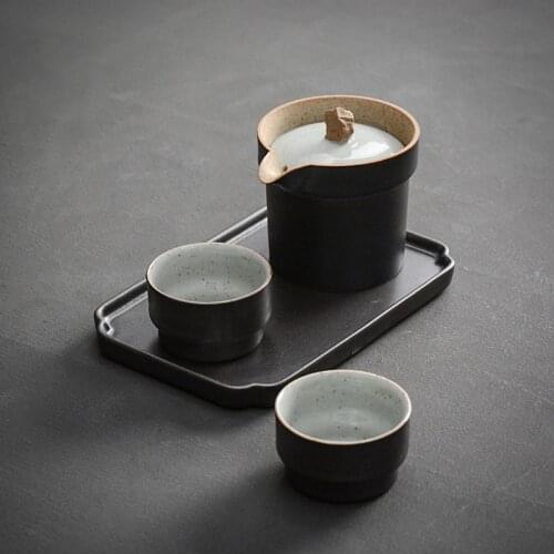 LUWU japanese ceramic teapot with 2 cups chinese ceramic tea sets drinkware