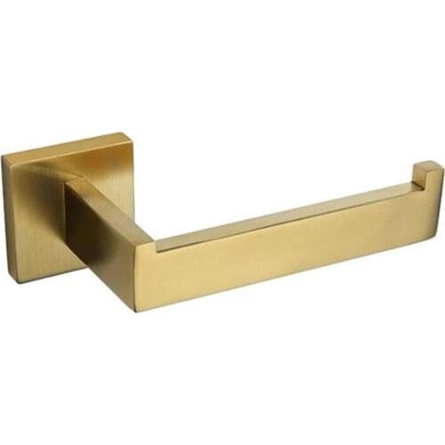 Gold Bathroom Accessories Set 304 Stainless Steel Toilet Paper Holder Toilet Holder Wall Mounted Brushed Bathroom Hardware