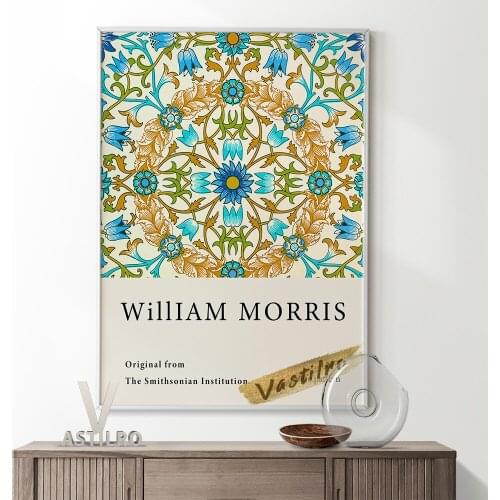 William Morris Abstract Art Exhibition Museum Prints Poster Flower Pattern Illustration Canvas Painting Wall Picture Home Decor
