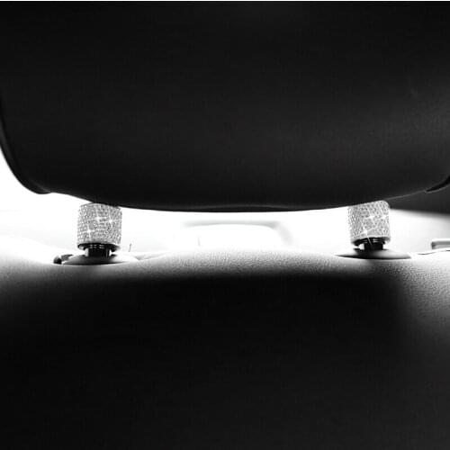 Car Seat Headrest With Diamond Collar Auto Interior Crystal Decoration For Universal Accessories
