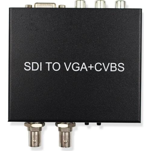 SDI to VGA+CVBS/AV/RCA Converter Broadcast SDI Video Converter Convert SD/ HD/ 3G-SDI Signal to VGA & CVBS & SDI Signal