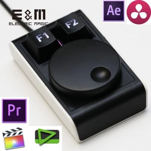 Programmable Dial Time Shuttle Shortcut LED USB Keyboard Macro Hot Key FCPX Canopus Edius DaVinci Adobe Premiere Ae Pr