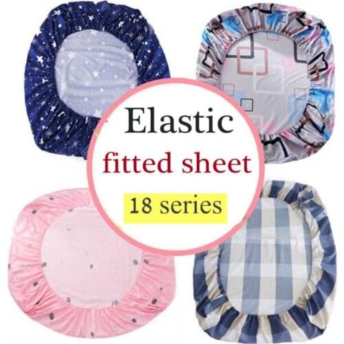 Geometric print elastic fitted sheet mattress cover single full queen king size bed sheet home textiles (No pillowcase)