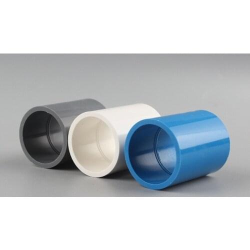 2pcs 1'' PVC Pipe Straight Connector Plastic Tube Connector Connect 32mm 1 inch PVC Water Pipe For Garden Irrigation