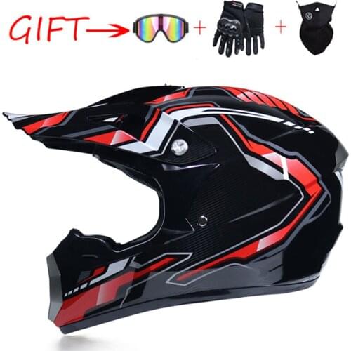 Helmet Motorcycle Racing Bicycle Helmet ATV Dirt bike Downhill MTB DH Motocross Helmet capacetes With Free Glasses+ Gloves+ Mask