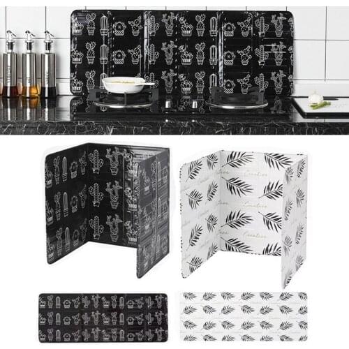 Foldable Kitchen Gas Stove Oil Wind Proof Baffle Aluminum Heat-Resistant Frying Pan Splash Screen Anti Shield Kichen Accessories