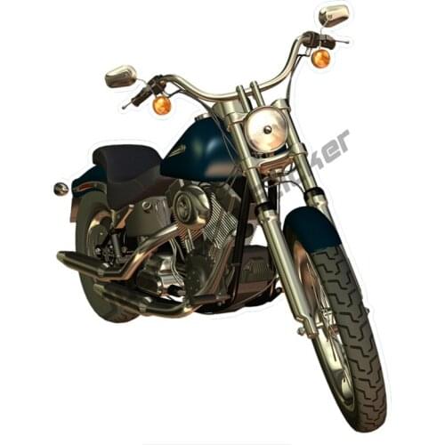 Retro Cool Motorcycle Art Pattern Personality Car Body Windows Sticker Coloful Decals Motorcycle Accessories Sticker PVC12x16cm