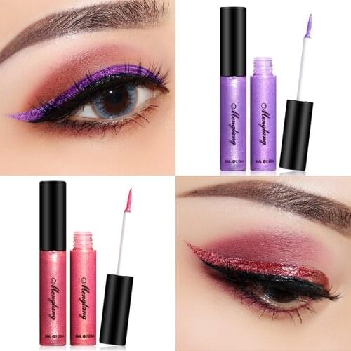Long Lasting Waterproof Liquid Glitter Eyeliner Pencils White Gold Color Shining Shimmer Brand Eye Liner Makeup Pen
