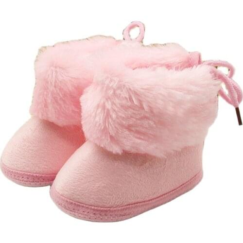 Warm Newborn Toddler Boots Winter First Walkers baby Girls Boys Shoes Soft Sole Fur Snow Booties for 0-18M