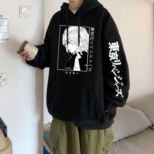 Japan Tokyo Revengers Manjiro Mikey Hoodie Mens Pullover Anime Sportswear Pocket Loose Cosplay Plus Size Top