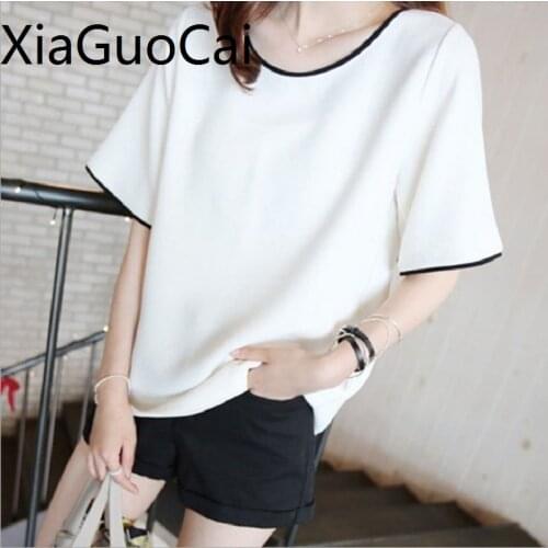 XiaGuoCai Short Sleeve Women's T-Shirts