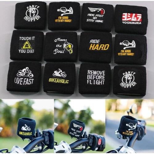 3D DIY Motorcycle Fluid Oil Brake Reservoir Cover Sock For BMW Yamaha Honda KTM Ducati Kawasaki Front Reservoir Socks Protector