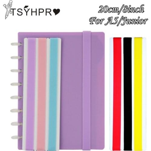1/3/6pcs Silicon Notebook Elastic Strap DIY Notebook Belt for A5 Notebook Stationery Accessories LF19-306