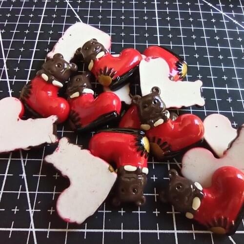1pcs/lot resin flat back Christmas bear sock 23mm Cabochons Hair Bow Center DIY Christmas decration