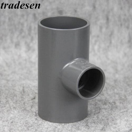 1pcs I.D 50-250mm Gray Tube Fitting Reducing Tee Connectors Garden Water Pipe Connector PVC Pipe Fittings UPVC pipe Adapter