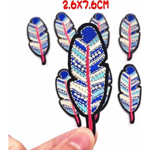 10pcs Leaves Iron On Patches Embroidered Embroidery sewing on Patch Clothing Clothes Stickers DIY Garment Apparel Accessories