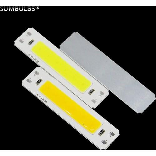 10pcs bulk sale DC 5V cob led BAR strip light source for DIY ultrath USB led lighting 2W 60*15mm 60mm lamp chip warm cold white
