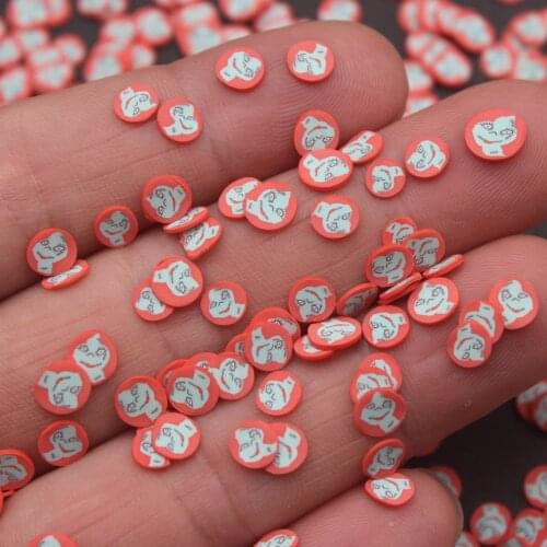 100g/Lot DIY Crafts Accessories Jack Sally Grimace Clay Slices Soft Pottery Funny Face Sprinkles for Toys Filling