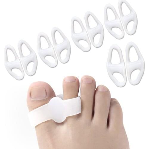 140pieces=70Pairs Soft Gel Comfort Foot Care Tool Toe Double Ring Pad Pedicure Thumb Bunion Corrector Separator High Quality