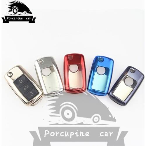TPU package car key cover / case key holder shell accessories keyring for volkswagen vw polo / passat / tiguan / touareg
