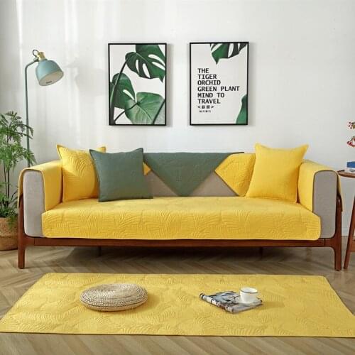 Sofa Cover for Living Room Washed Cotton Sofa Cushion Four Seasons Universal Fabric Simple Modern Non-slip Sofa Cover